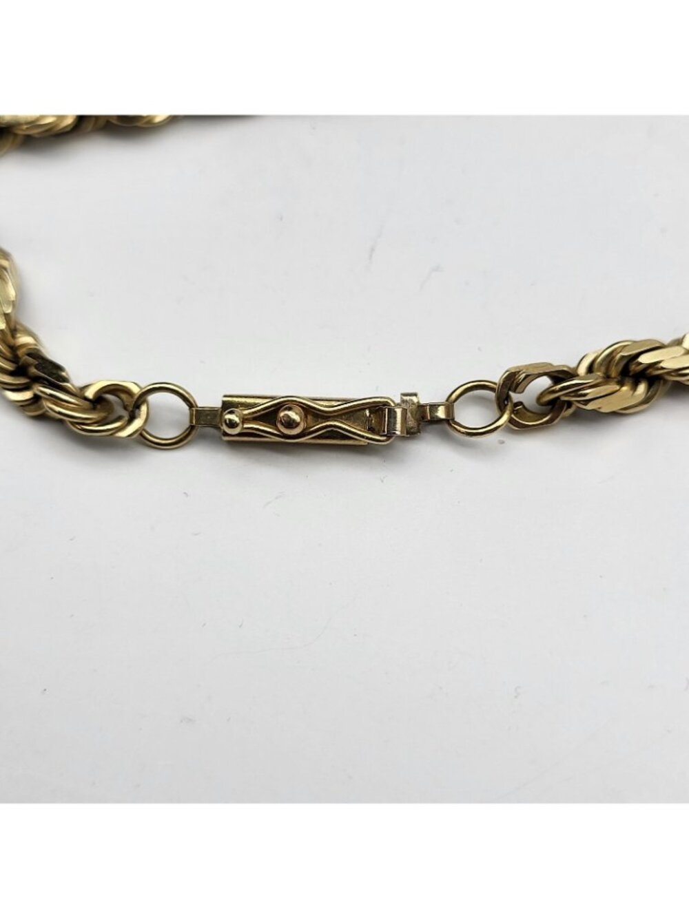 Heavy Gold Chain Solid 14k Italy Yellow Gold 27 Grams 16" Safety Clasp - Picture 6 of 12